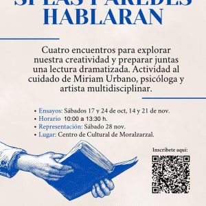 Taller de Teatro leído dramatizado para mujeres, alza tu voz y crea en comunidad. Centro Cultural de Moralzarzal