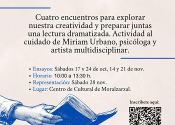 Taller de Teatro leído dramatizado para mujeres, alza tu voz y crea en comunidad. Centro Cultural de Moralzarzal