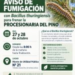 Campaña de prevención, aviso de fumigación contra la procesionaria del pino en la ladera de Moralzarzal ok