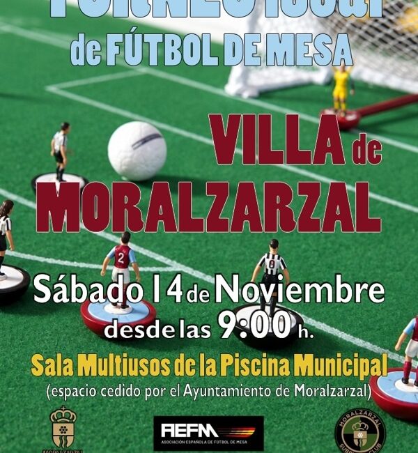 Moralzarzal acoge el Torneo Local Villa de Madrid de Subbuteo en la sala multiusos de la Piscina Municipal