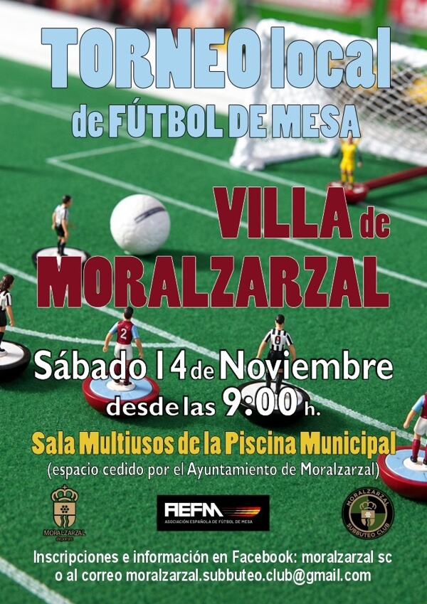 Moralzarzal acoge el Torneo Local Villa de Madrid de Subbuteo en la sala multiusos de la Piscina Municipal