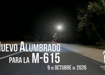 VÍDEO, iluminación en la M-615, más visibilidad y seguridad para Moralzarzal
