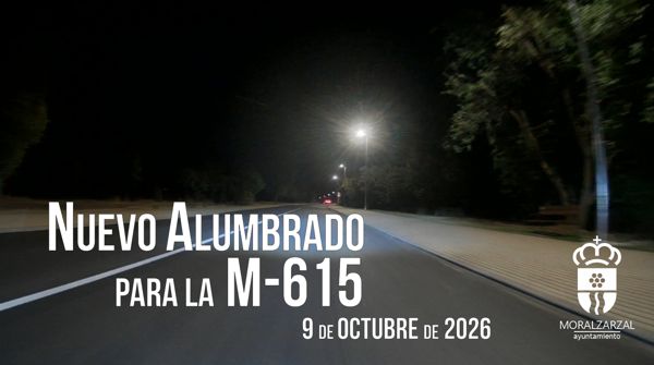 Moralzarzal mejora la seguridad vial con nueva iluminación en la M-615
