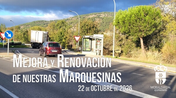 VÍDEO, renovación de marquesinas en las paradas de autobús de Moralzarzal para mejorar la movilidad y el confort de los vecinos